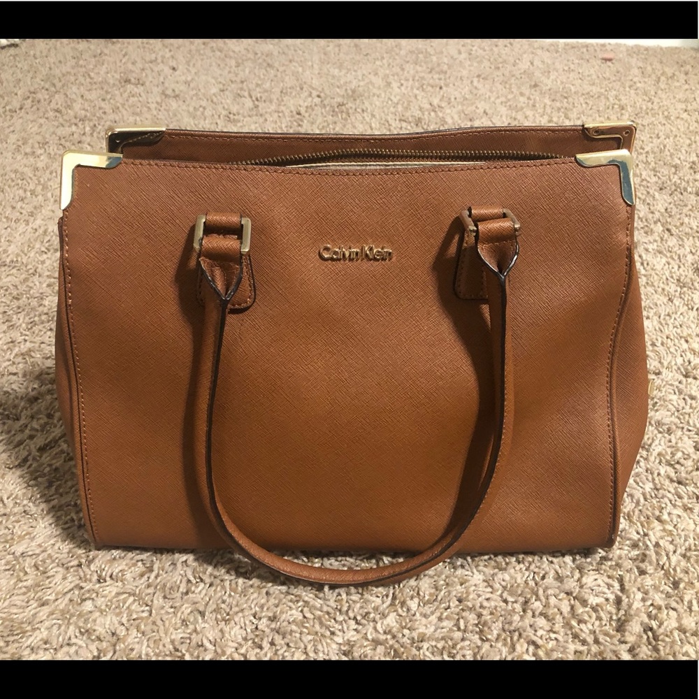 Adorable cognac colored Calvin Klein bag